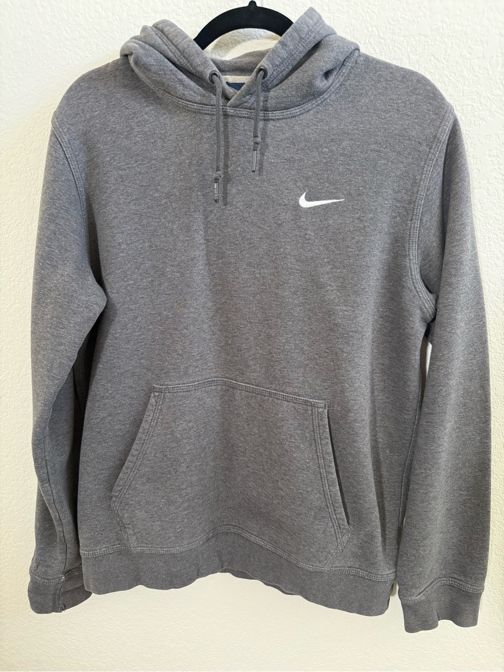 Nike Gray Pullover Hoodie with White Swoosh